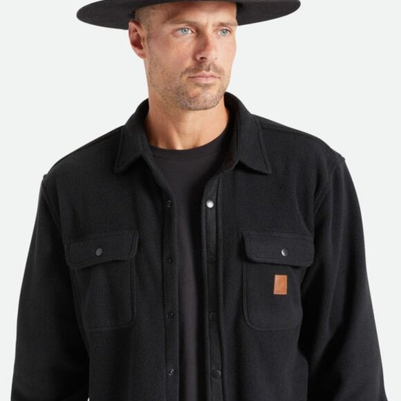 NEW Brixton Cohen Cowboy Hat in Black WOOL FELT UNISEX BLACK